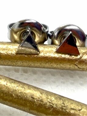 Tiny Stainless Steel Triangle Stud Earrings